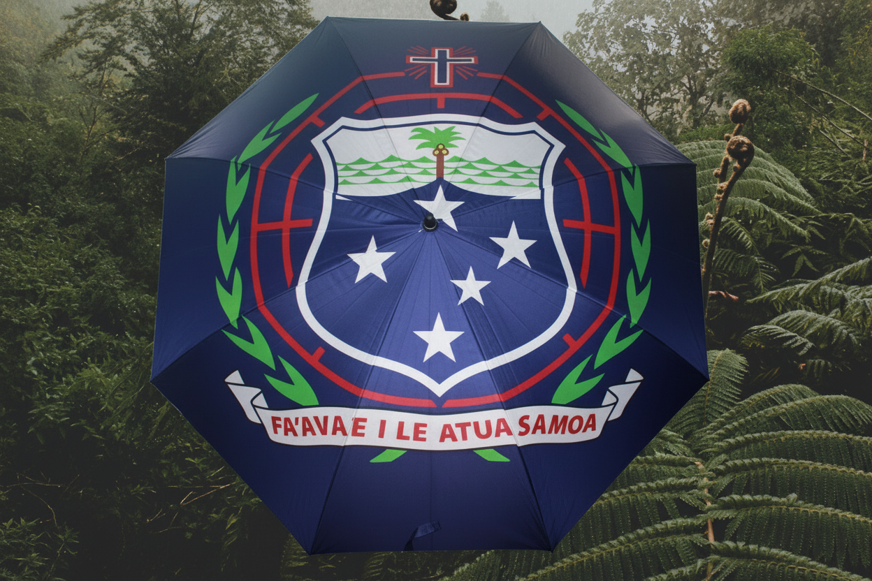 Samoan Coat Of Arms Umbrella