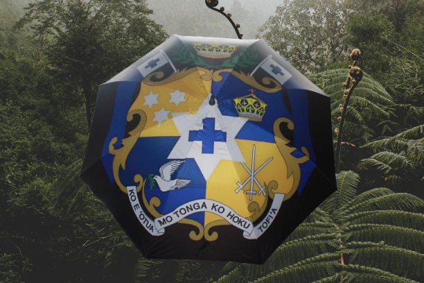 Tongan Coat Of Arms Blue Umbrella